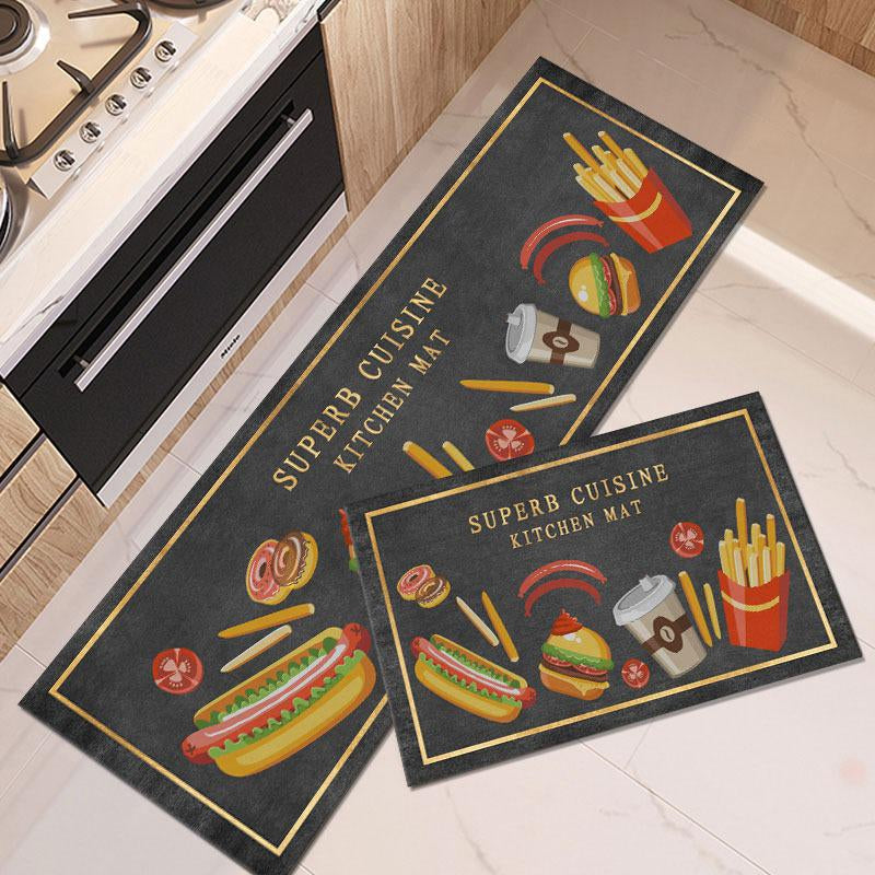 Passadeira Emborrachada Para Cozinha - Kit com 2 Peças