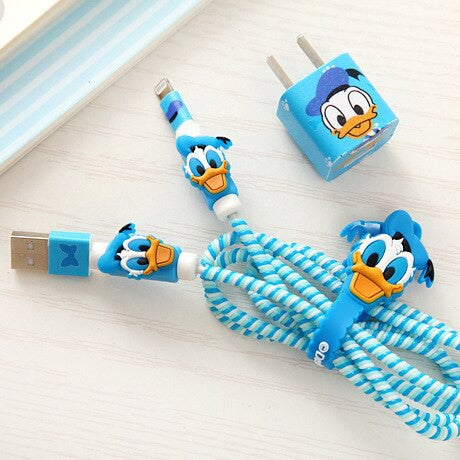 Conjunto Protetor De Cabo De Desenho Animado Compatível Com Carregador iPhone - Kaype Store