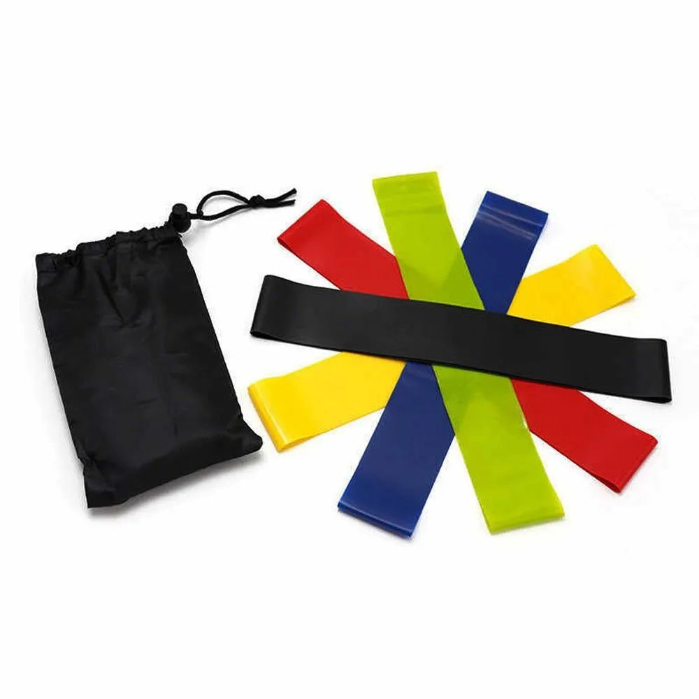 Kit 5 Faixas Elásticas para Exercicios em Casa - Extensor Academia Pilates Fitness Crossfit