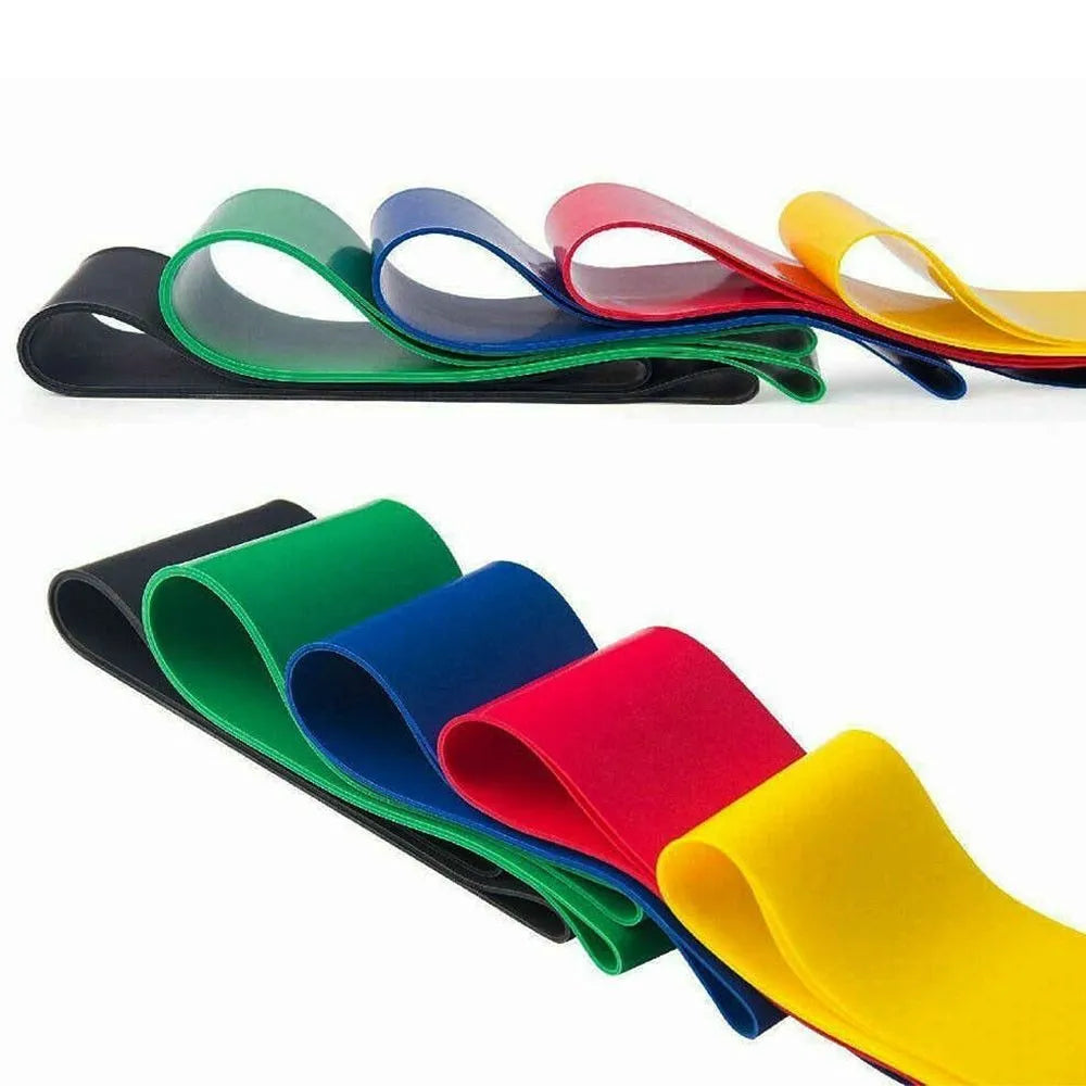 Kit 5 Faixas Elásticas para Exercicios em Casa - Extensor Academia Pilates Fitness Crossfit