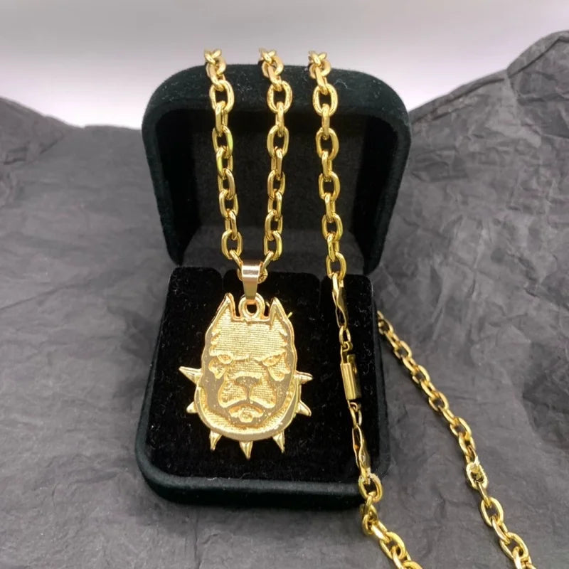Corrente Masculina Cartier Pitbull Original - Folheado