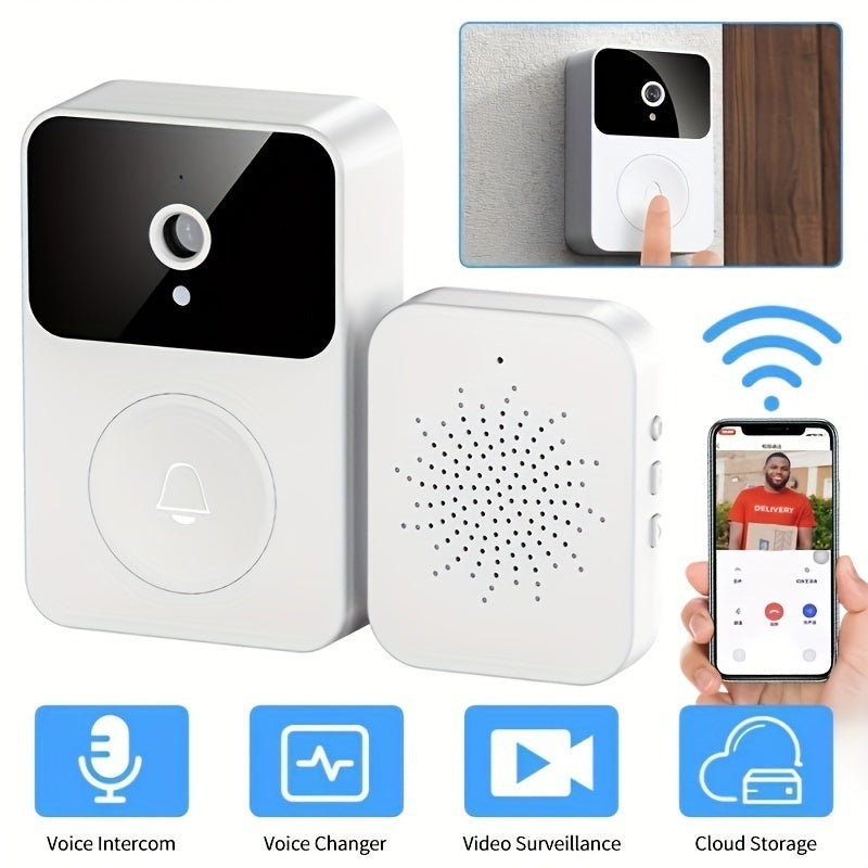 Campainha Com Câmera Vídeo Porteiro Sem Fio Wi-Fi HD Inteligente Smart Home - Kaype Store