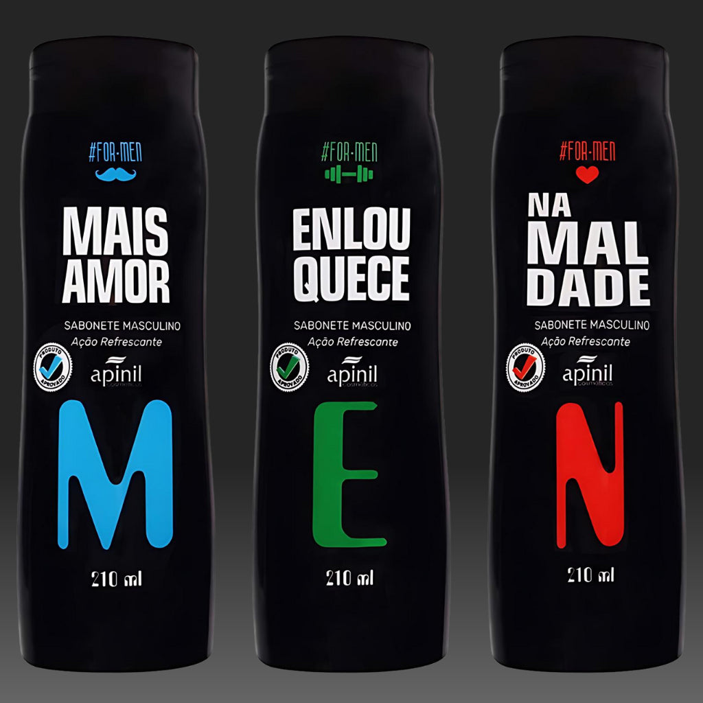 Kit com 3 Sabonetes Íntimos Masculinos
