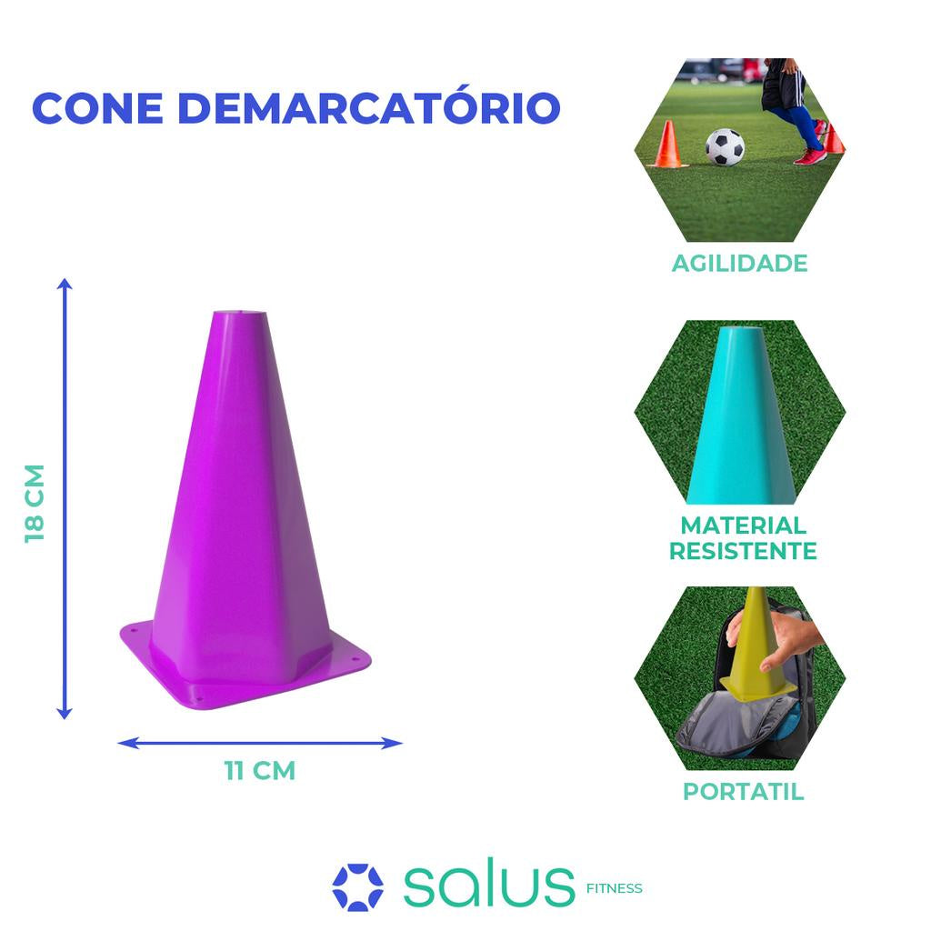 Kit Funcional Agilidade 5 Chapéus + 5 Cones e Escada Salus - Kaype Store