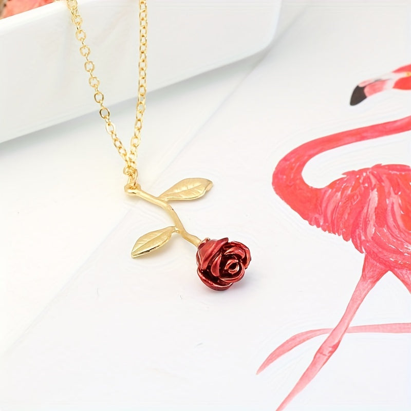 Colar com Pingente de Rosa Vermelha - Compre 1 Leve 2 - Kaype Store