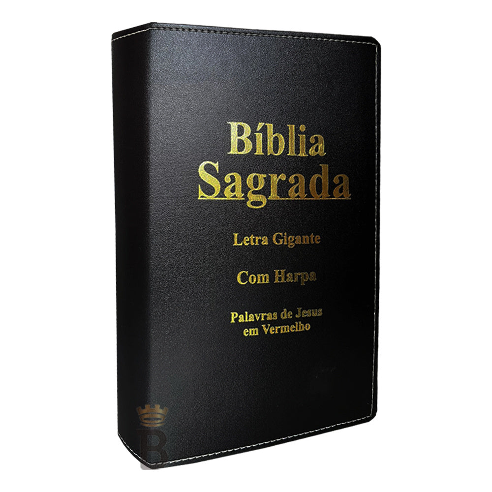 Bíblia Sagrada Gigante Luxo Preta com Harpa - Kaype Store
