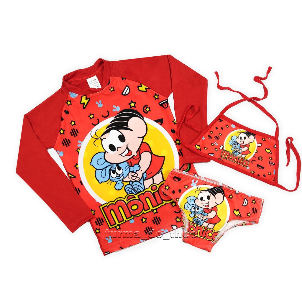 Biquíni Maio Infantil Feminino Completo + Camisa com Proteção Solar - Kaype Store