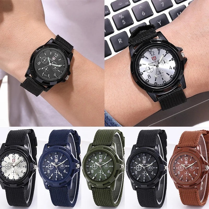 Relógio Masculino de Nylon - Strap Militar