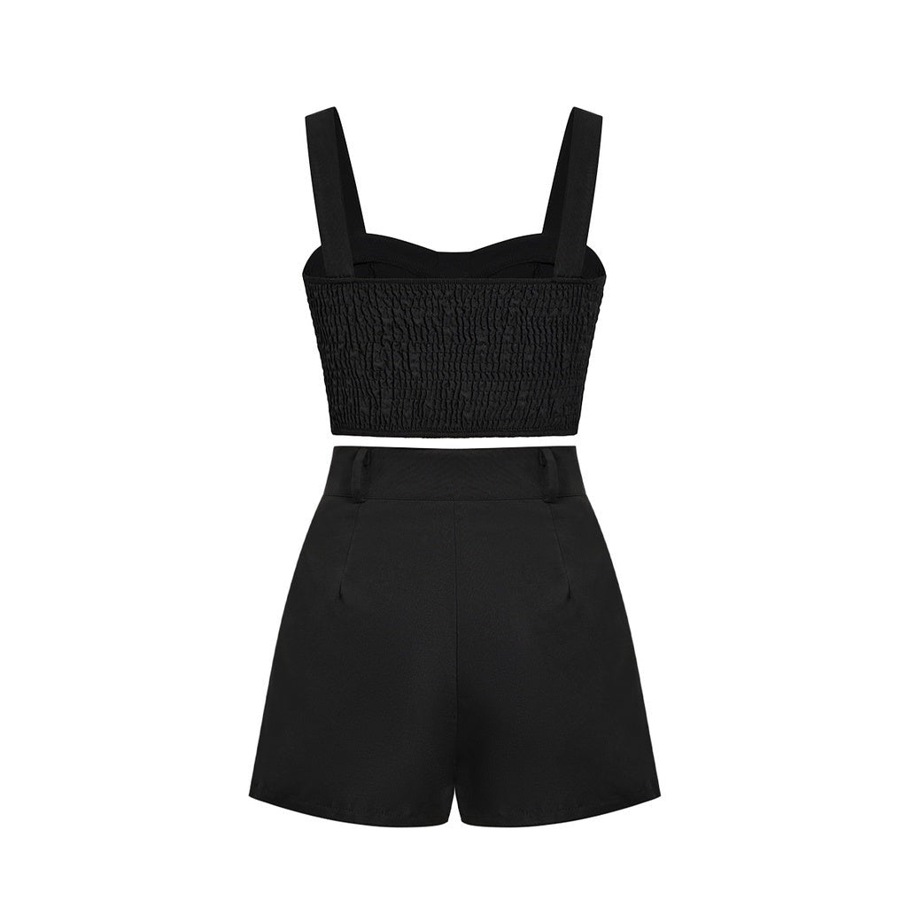 Conjunto Premium Feminino - Shorts com Zíper e Top Poliéster - Elegância e Conforto Redefinidos - Kaype Store