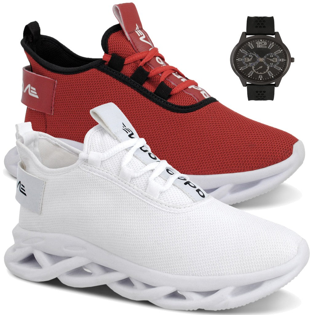 Kit 2 pares de tênis Limited Adaption + relogio Brinde - Kaype Store