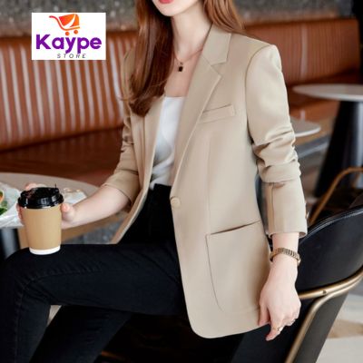 Blazer Frontal Elegante Com Botão Liso Para Mulheres - Kaype Store