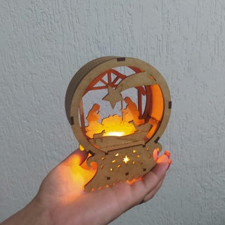 Luminária Presépio Iluminado LED de Natal: Celebre com Luz e Aconchego - Kaype Store