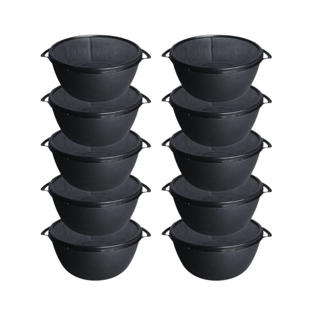 Kit 10 Potes de Plástico Estilo Bowl para Armazenamento Inteligente - Kaype Store