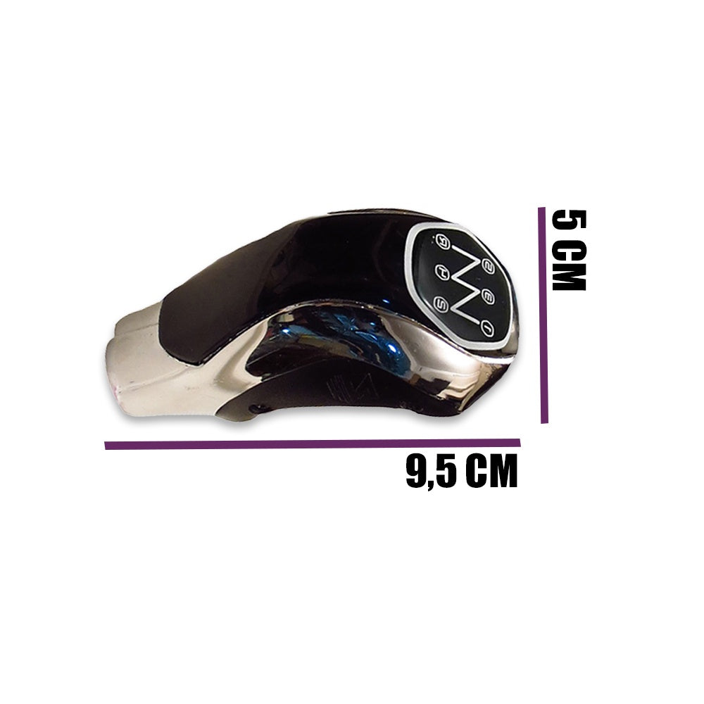 Bola de Câmbio Automotivo Preto Cromado Resina 5 Marchas - Estilo e Precisão para o Seu Veículo - Kaype Store