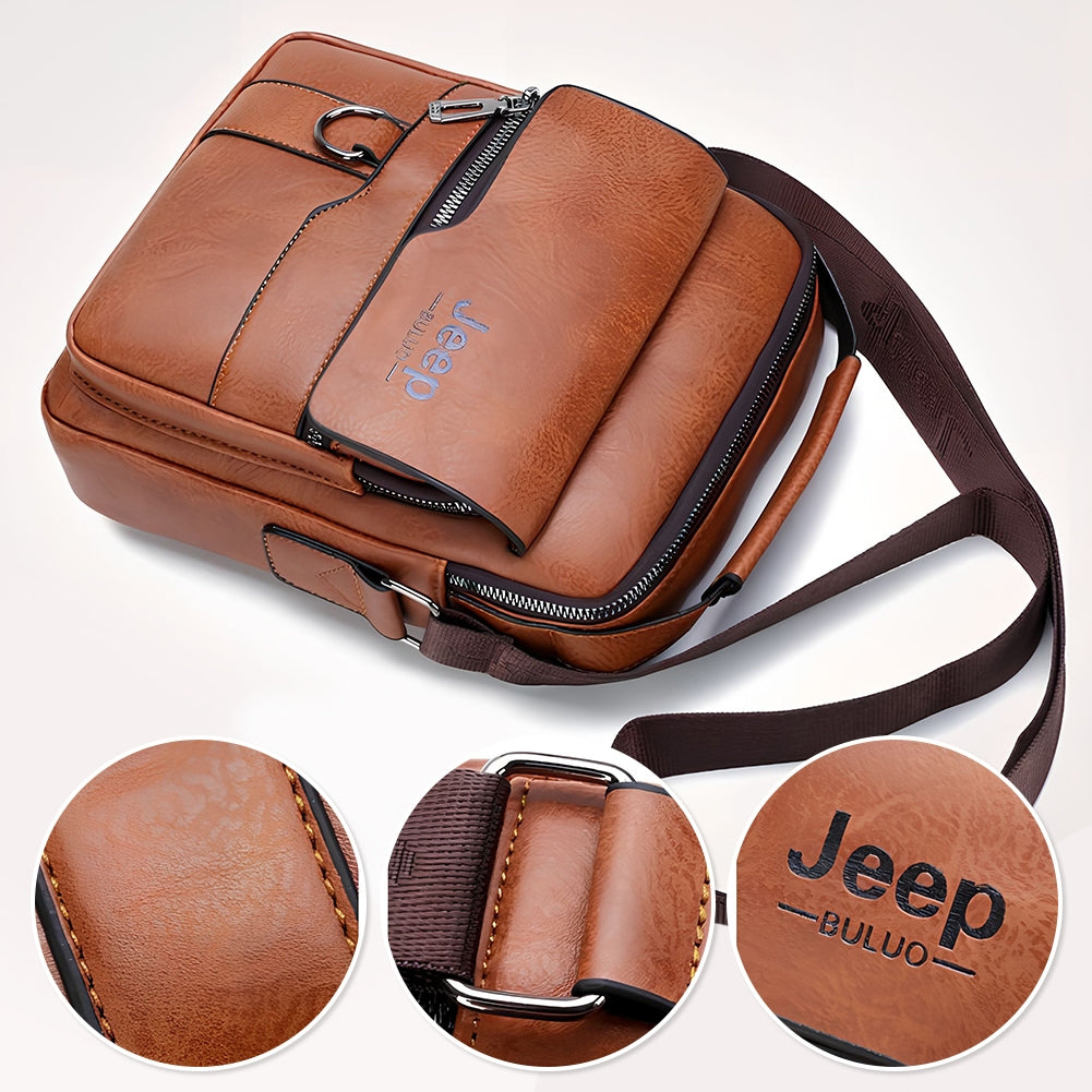 Bolsa Tiracolo Retrô Masculina de Couro - Promoção Leve Carteira de Brinde - Kaype Store