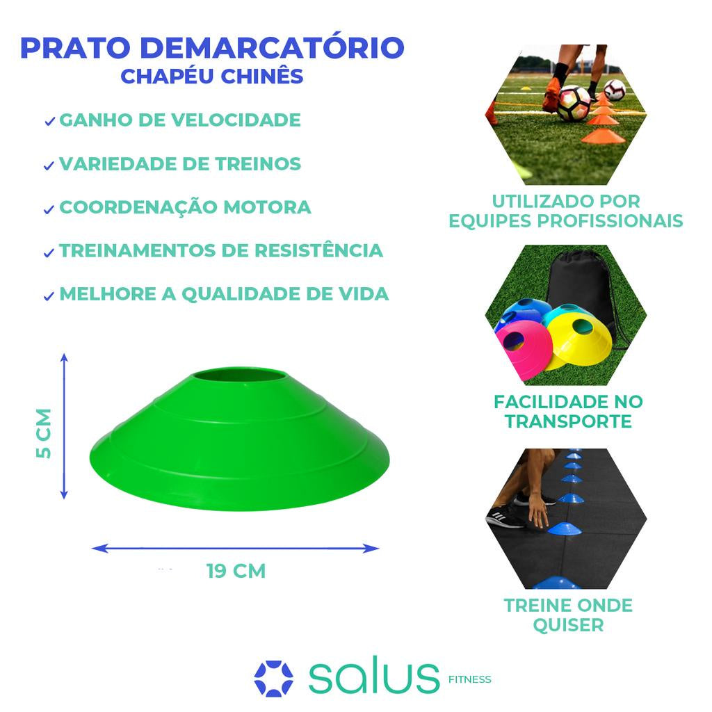 Kit Funcional Agilidade 5 Chapéus + 5 Cones e Escada Salus - Kaype Store