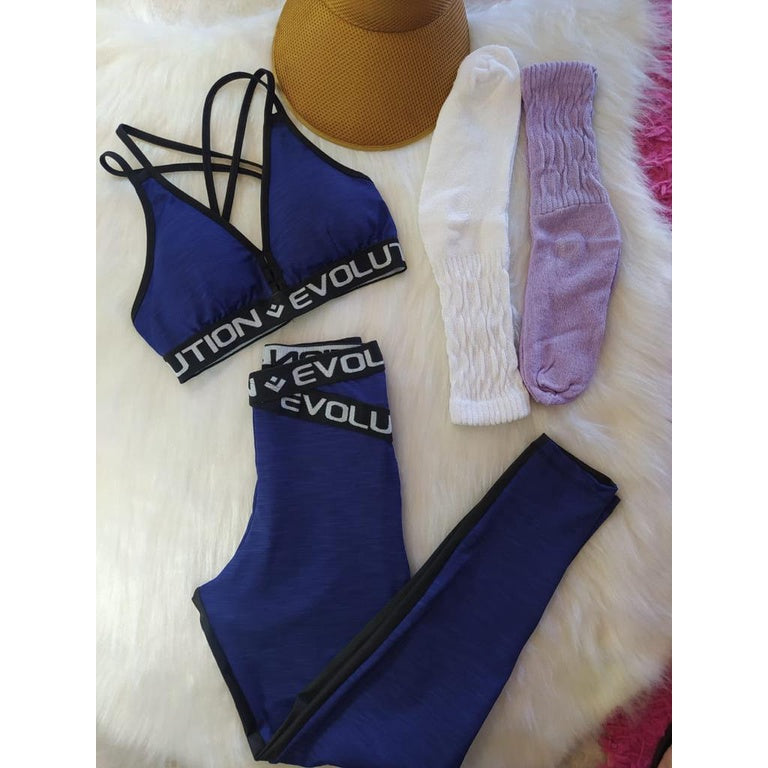 Conjunto Fitness Feminino Legging e Top Com Elástico Premium - Kaype Store