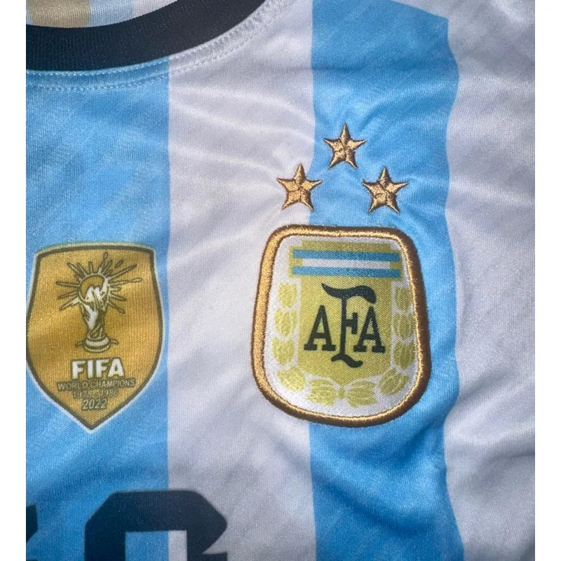 Conjunto Infantil Uniforme Argentina Messi - Shorts + Camisa
