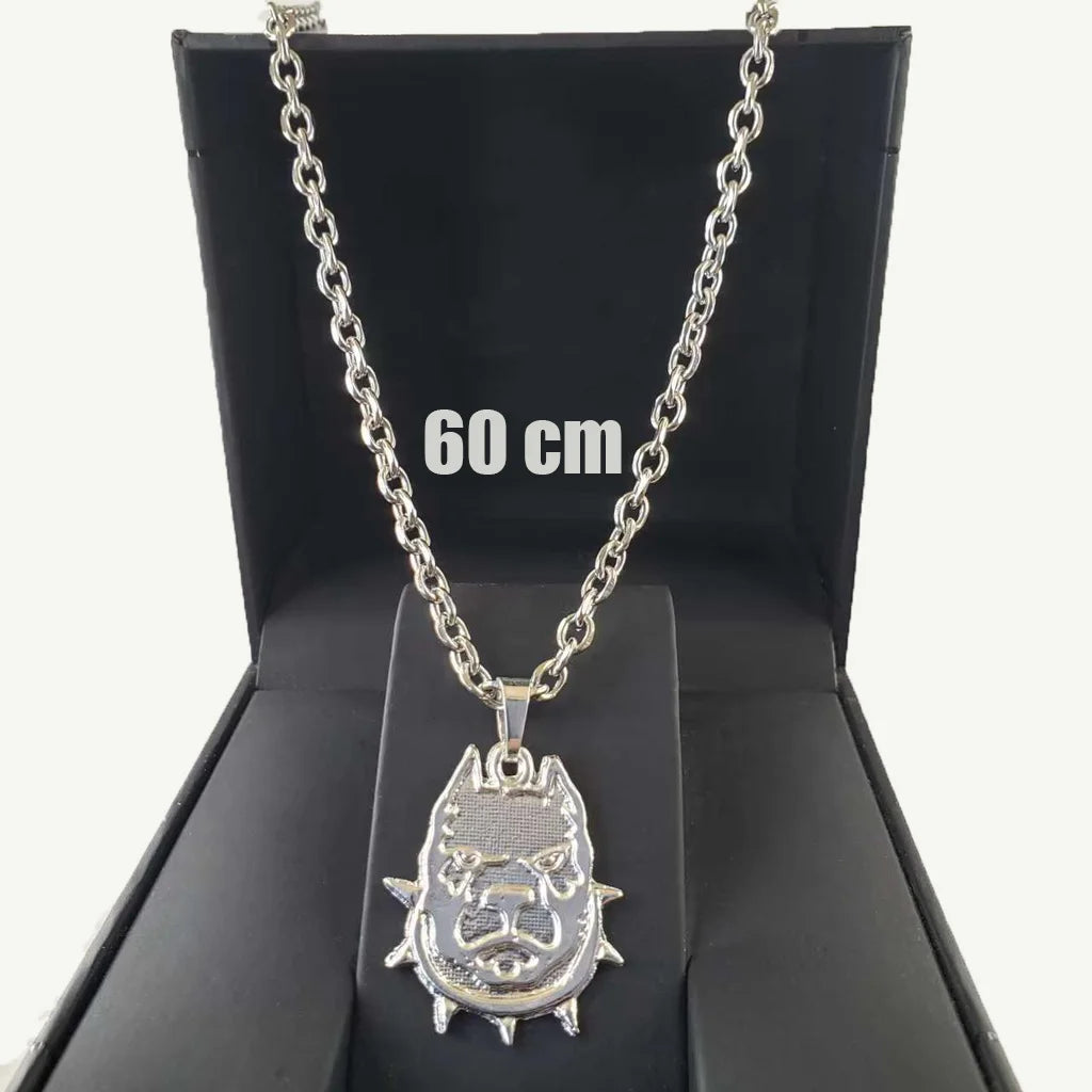 Corrente Masculina Cartier Pitbull Original - Folheado