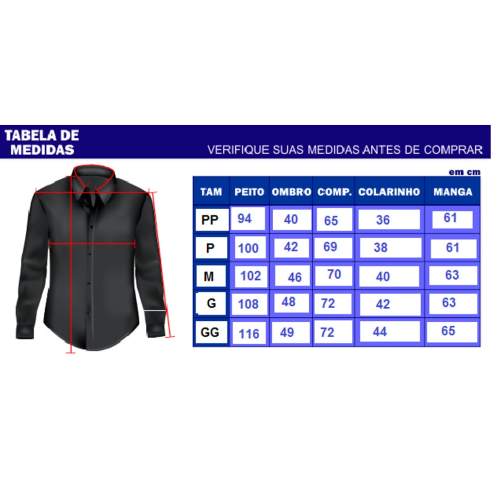 Camisa Camiseta Masculina Slim Fit Manga Longa Casual com 2 Botões - Kaype Store