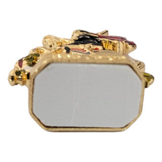 Imagem São Jorge Cavalo Metal Dourado - Sua Fonte de Proteção e Fé em Qualquer Lugar - Kaype Store
