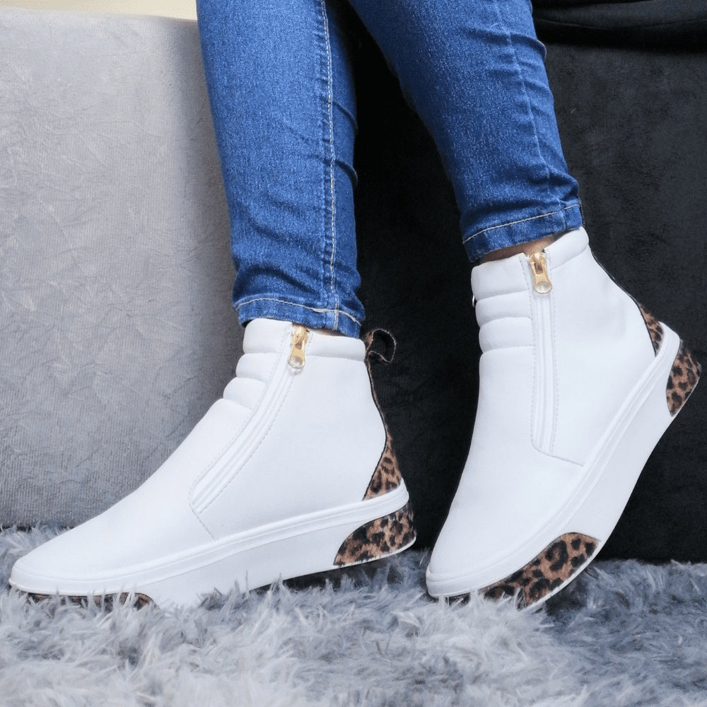Tênis Feminino Botinha em Camurça Leve 203-GG - Kaype Store