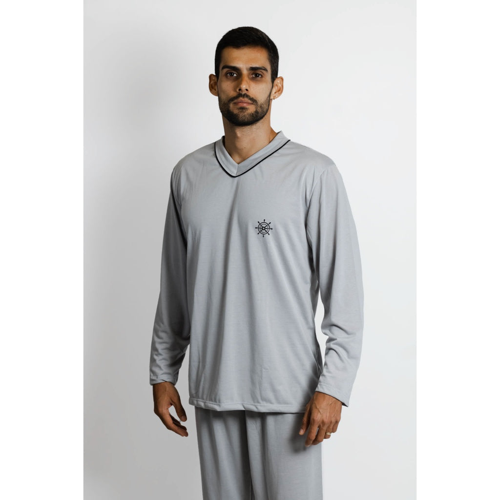 Kit 2 Pijama Longo Masculino Adulto - Pijama Para Inverno e Frio