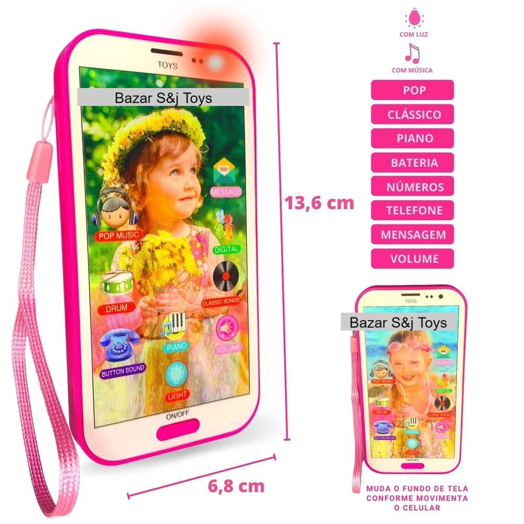 Brinquedo Infantil Celular Educativo 3D com Músicas - Kaype Store