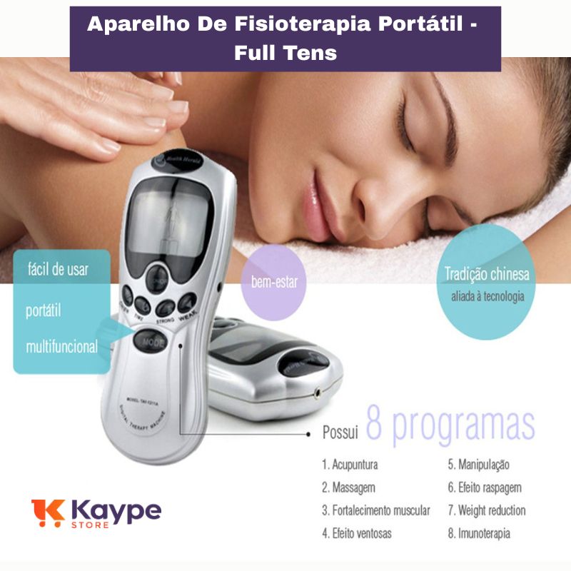 Aparelho de Fisioterapia Portátil TENS/EMS - EletroEstimulação| Alívio de Dores
