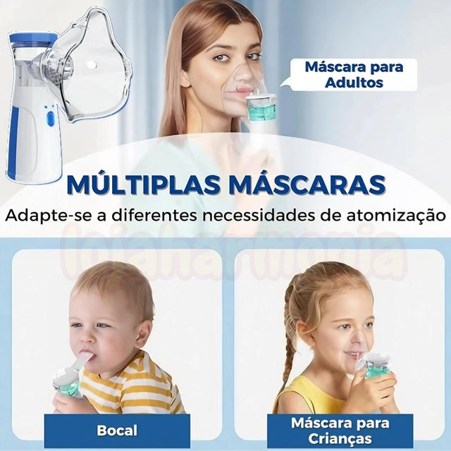 Inalador Portátil Silencioso - Adulto e Infantil | Alívio Rápido em Qualquer Lugar | KaypeStore