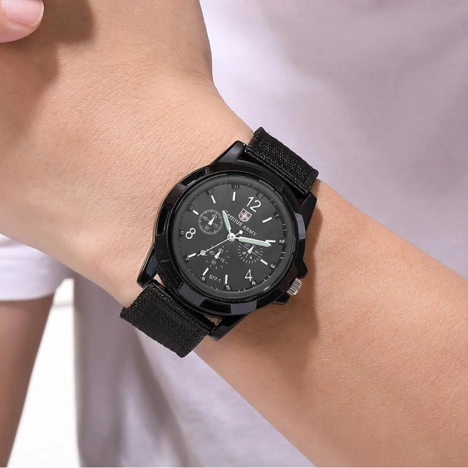 Relógio Masculino de Nylon - Strap Militar