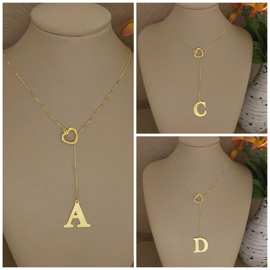 Colar Feminino com Pingente Letra Inicial - Kaype Store