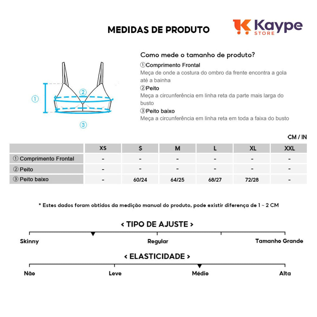 Sutiã Com Fivela Simples Para Mulheres - Kaype Store