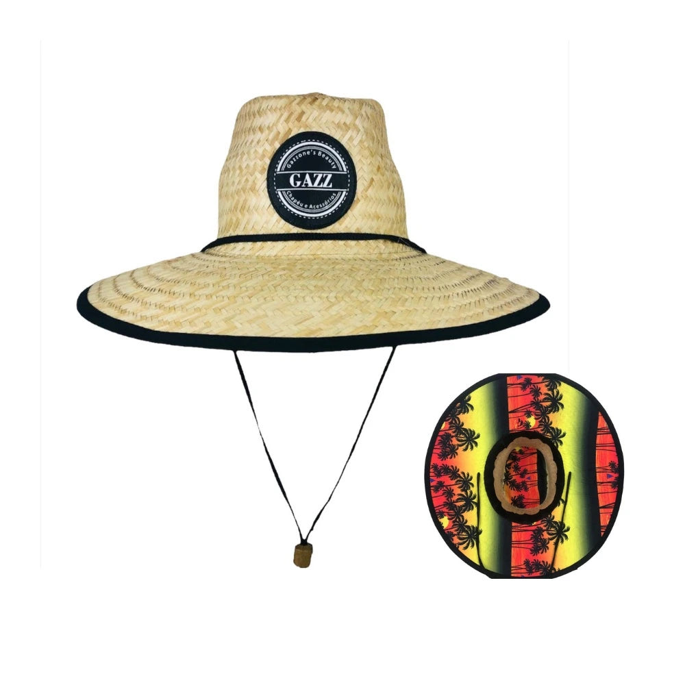 Chapéu De Palha Estampado Unisex - Praia e Piscina - Kaype Store