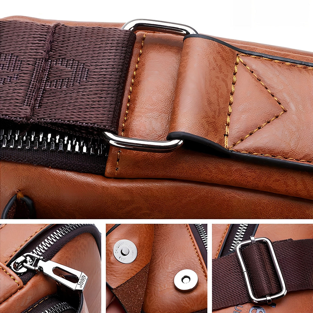 Bolsa Tiracolo Retrô Masculina de Couro - Promoção Leve Carteira de Brinde - Kaype Store