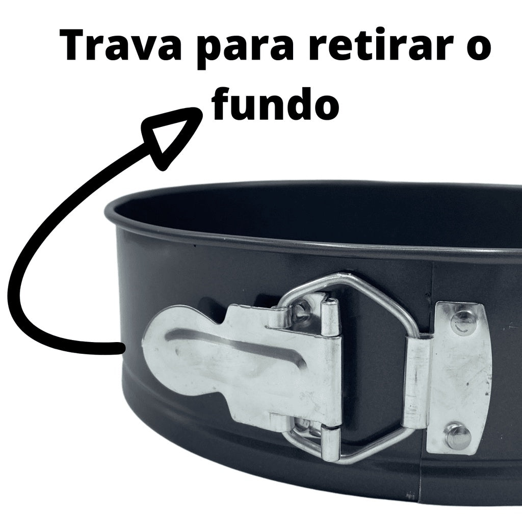 Kit 3 Formas Assadeiras Antiaderente com Fundo Removível - Kaype Store
