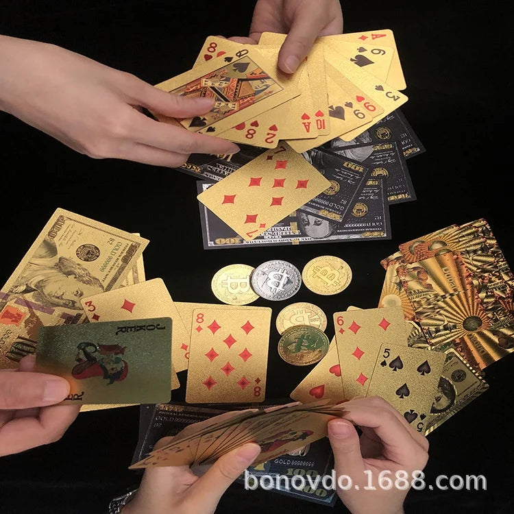 Baralho Premium Dourado Folheado Ouro - A Prova D'agua - Kaype Store