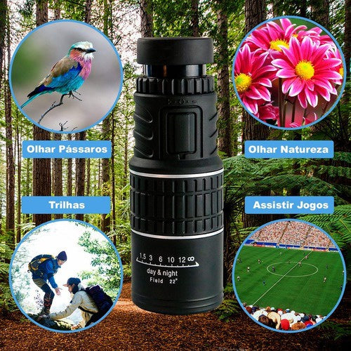 Monóculo 8km Profissional com Zoom de 16x - Explore o Mundo com Clareza - Kaype Store