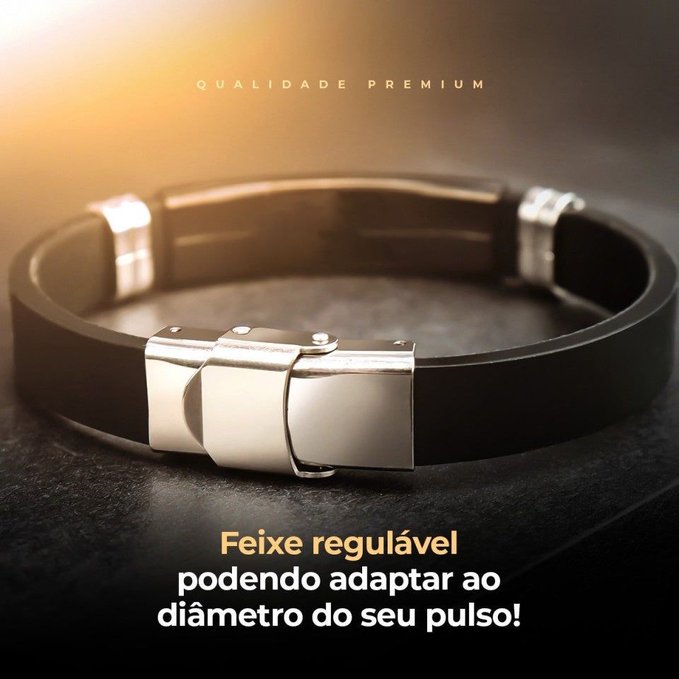 Pulseira Masculina Pai Nosso em Silicone - Estilo e Fé em um Só Acessório - Kaype Store