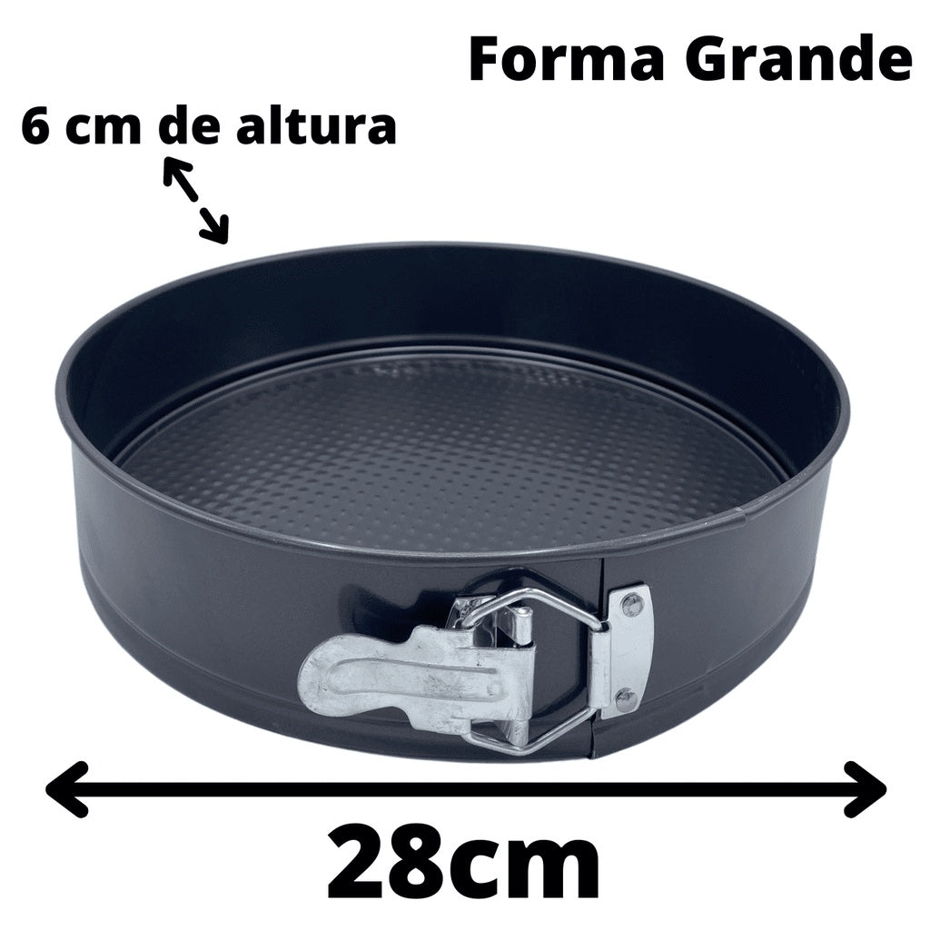 Kit 3 Formas Assadeiras Antiaderente com Fundo Removível - Kaype Store