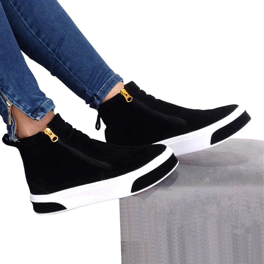 Tênis Feminino Botinha em Camurça Leve 203-GG - Kaype Store