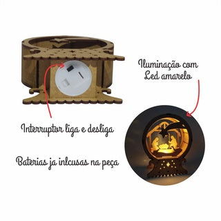 Luminária Presépio Iluminado LED de Natal: Celebre com Luz e Aconchego - Kaype Store
