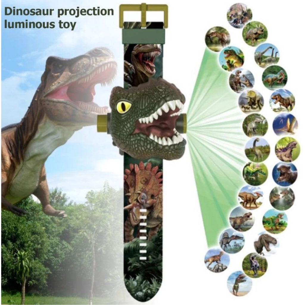 Relógio de Projeção Infantil com Tema de Dinossauro - Kaype Store