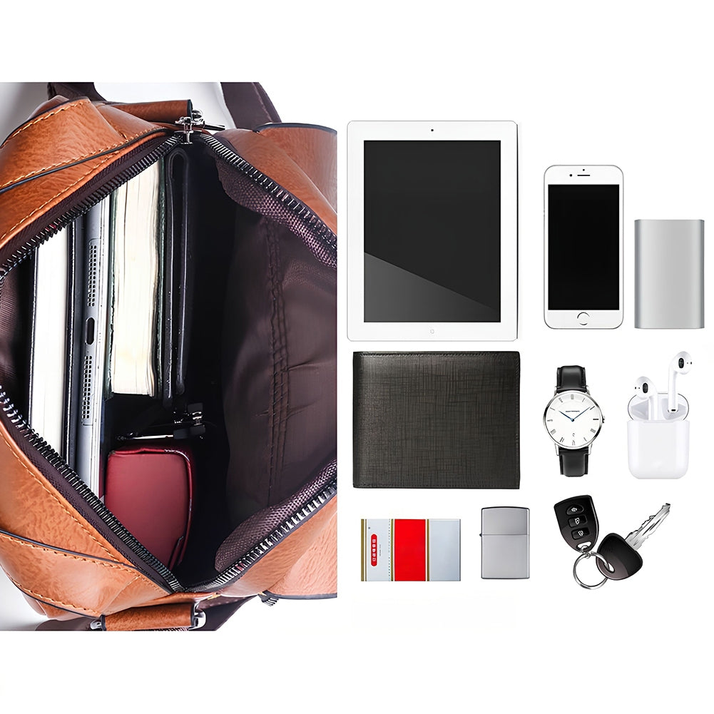 Bolsa Tiracolo Retrô Masculina de Couro - Promoção Leve Carteira de Brinde - Kaype Store