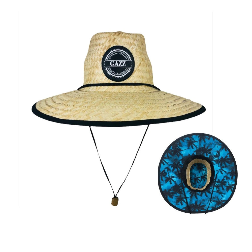 Chapéu De Palha Estampado Unisex - Praia e Piscina - Kaype Store