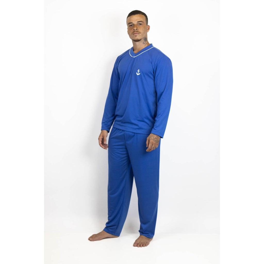 Kit 2 Pijama Longo Masculino Adulto - Pijama Para Inverno e Frio
