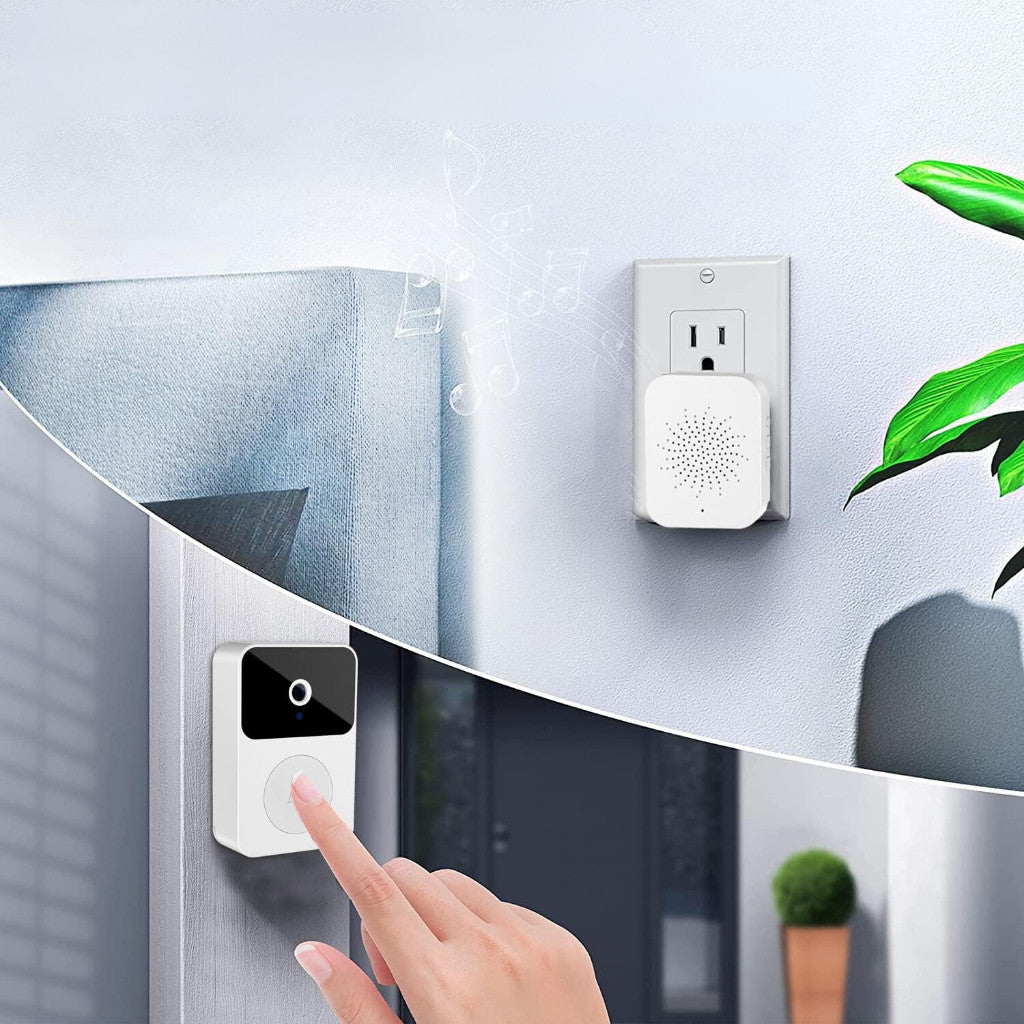 Campainha Com Câmera Vídeo Porteiro Sem Fio Wi-Fi HD Inteligente Smart Home - Kaype Store