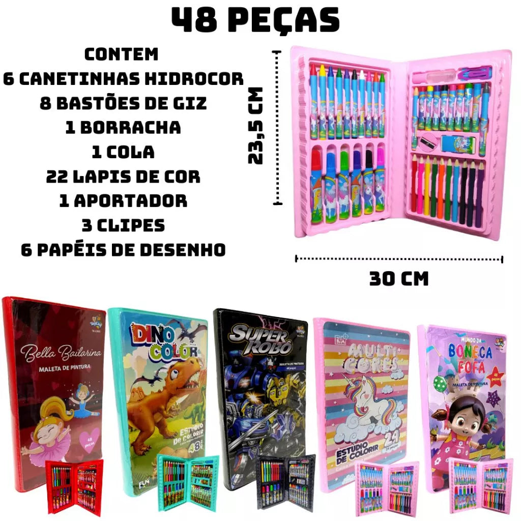 Estojo Maleta Pintura Infantil: Liberte a Criatividade dos Pequenos Artistas - Kaype Store