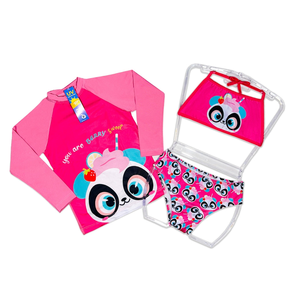 Biquíni Maio Infantil Feminino Completo + Camisa com Proteção Solar - Kaype Store