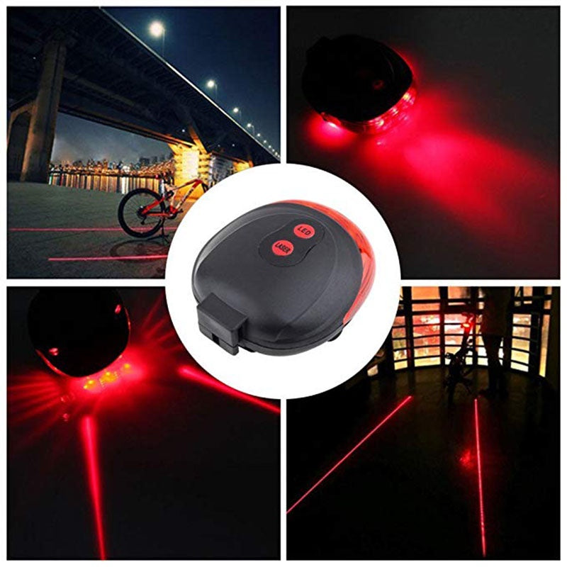 Lanterna Traseira de Bicicleta com LED e Laser - A Prova Dágua - Kaype Store